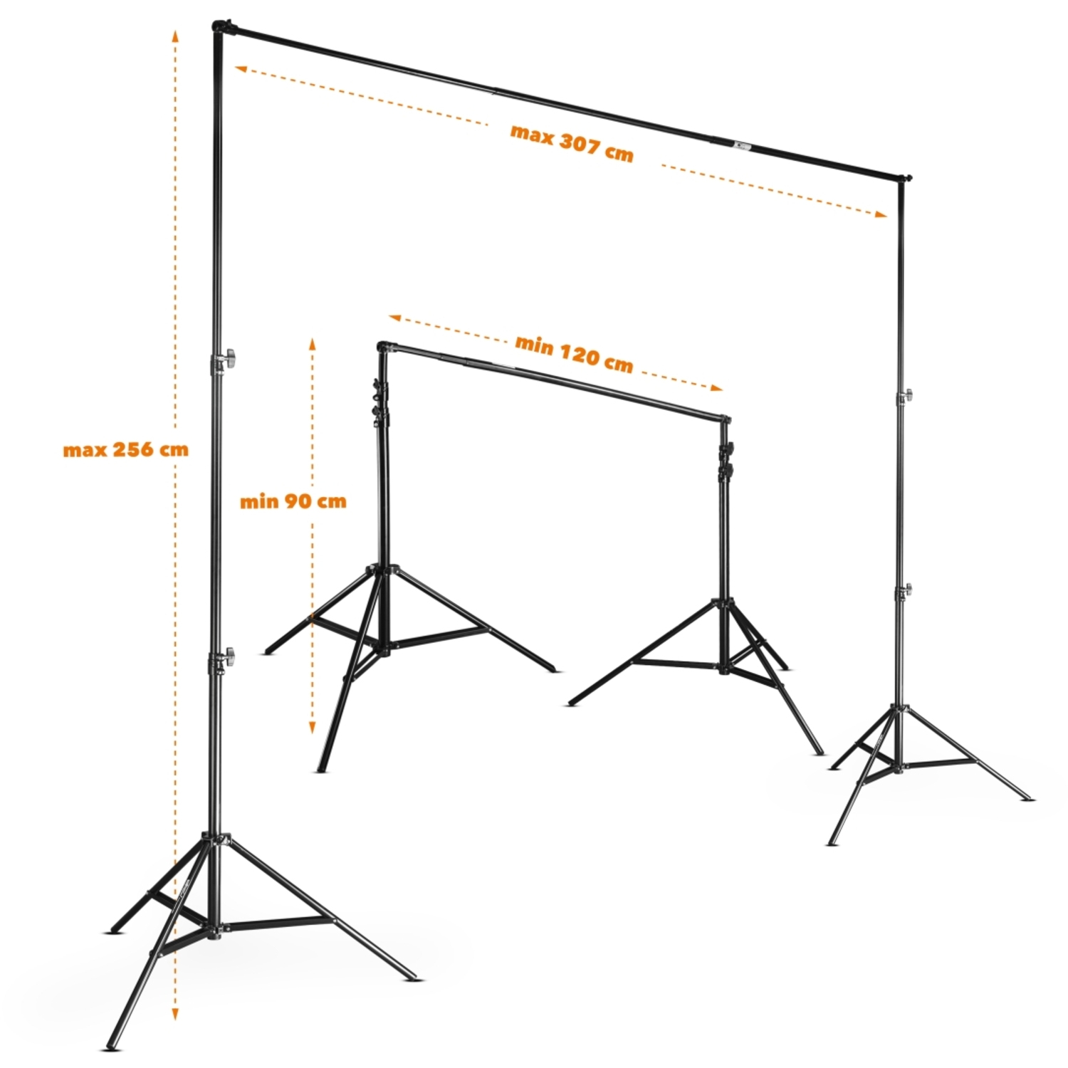 Walimex pro Teleskop Hintergrundsystem L 120-307cm