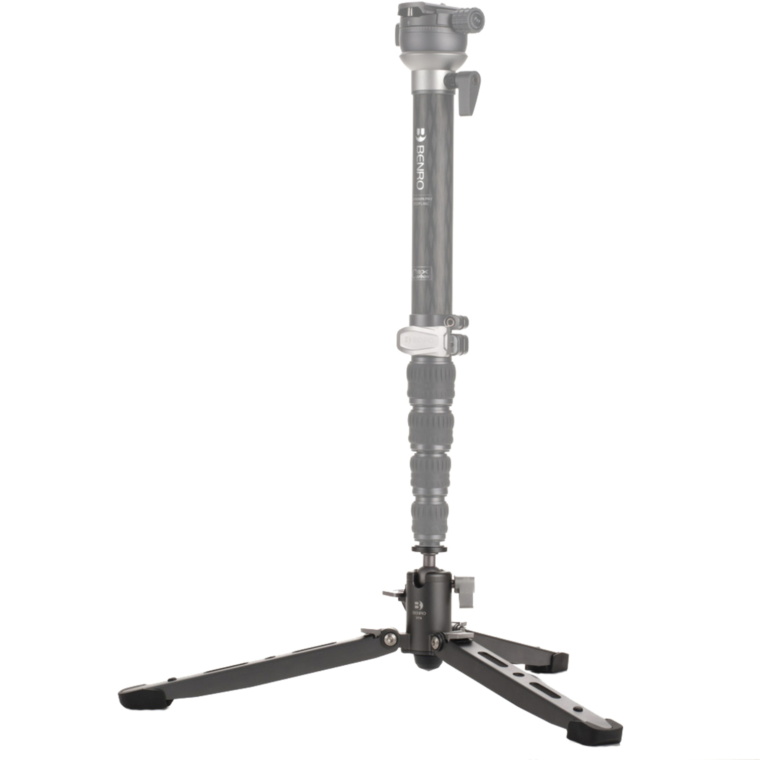 Benro 3-Bein-Einbeinstativ-Basis VT4 mit fußgesteuerter 90° Arretierung
