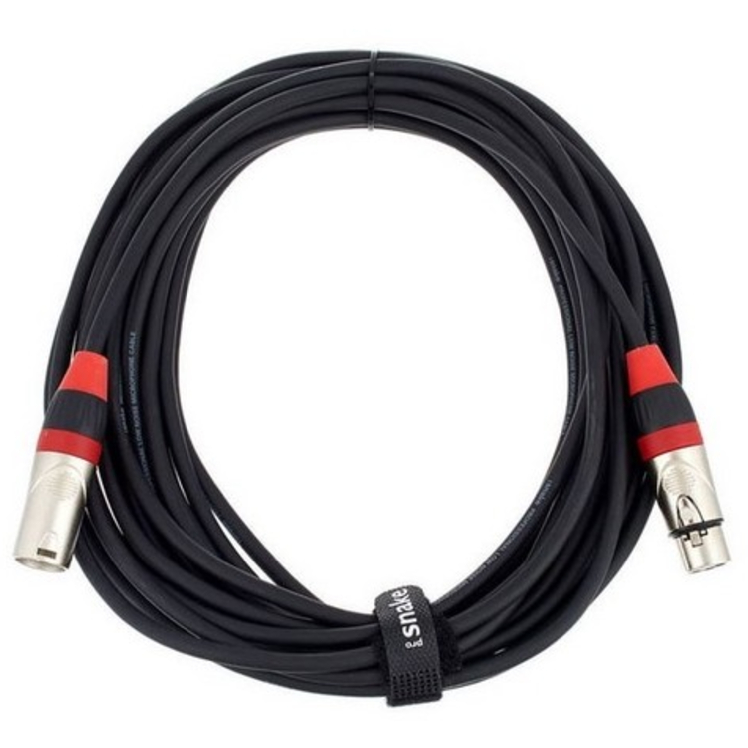 pro snake Mikrofonkabel 3-pol. XLR male auf 3-pol. XLR female 10m schwarz-rot