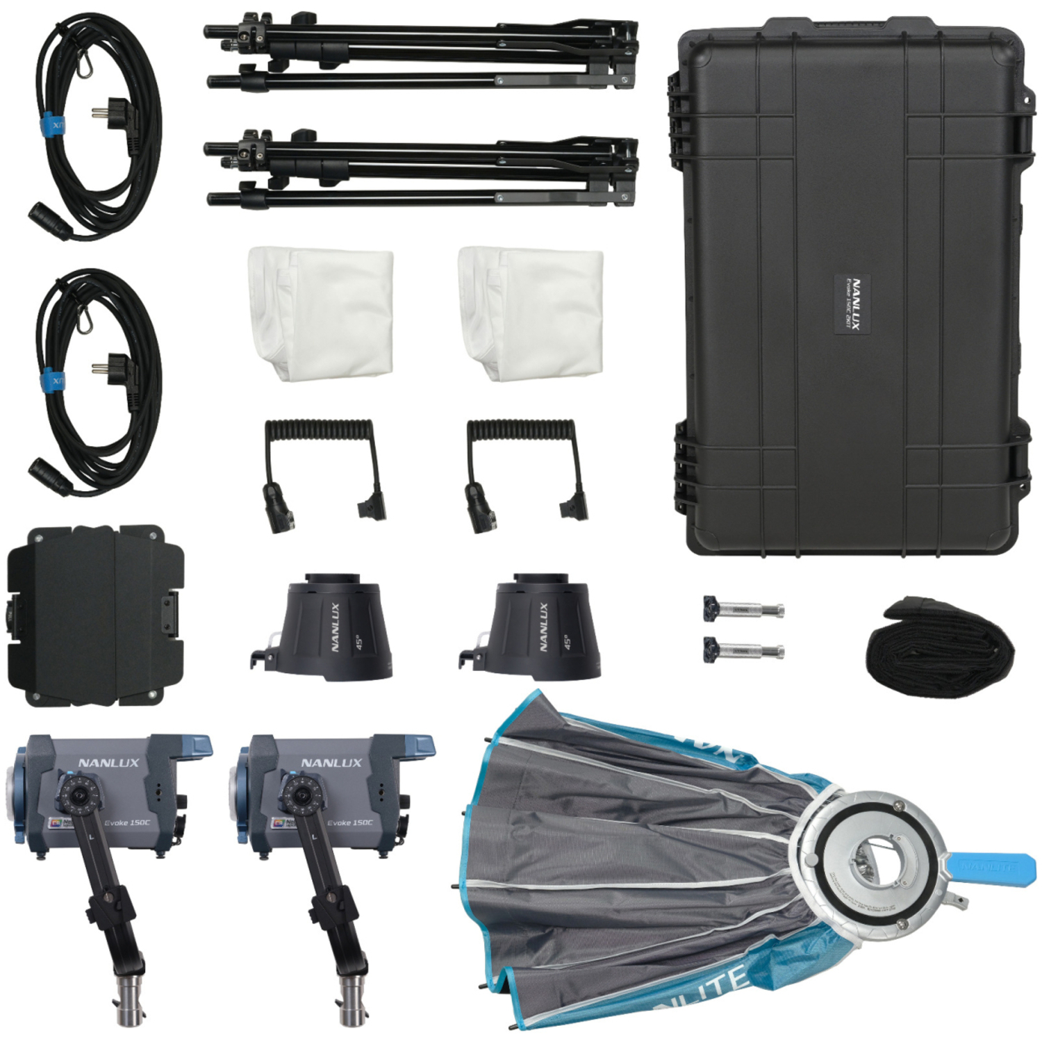 Nanlux LED Studio-Scheinwerfer Evoke 150C Beleuchtungs-Set