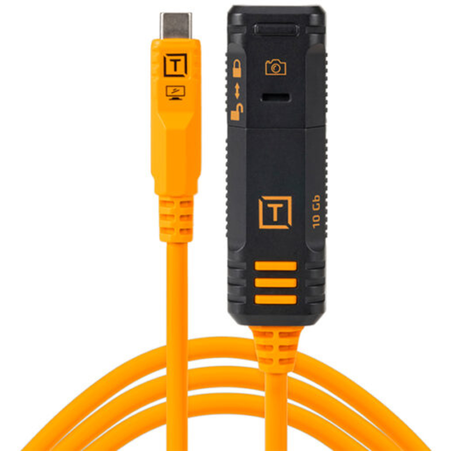 Tether Tools TetherPro Optima 10G USB-C Locking Verlängerungskabel 4,8m orange