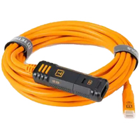 Tether Tools TetherPro Optima 10G USB-C Locking Verlängerungskabel 4,8m orange