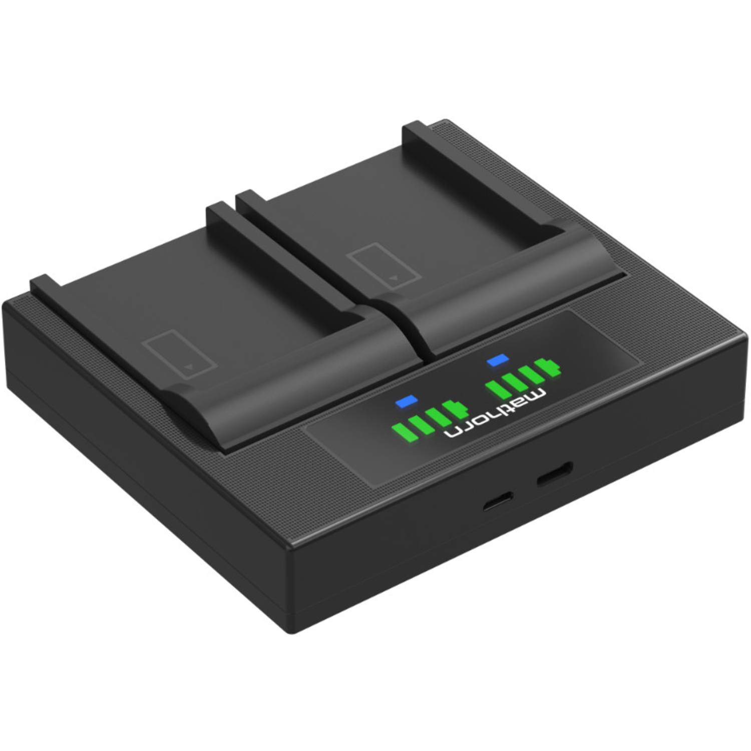 Mathorn Zweikanal-Ladegerät MBC-DX240 für OM System BLX-1 Akkus