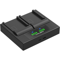 Mathorn Zweikanal-Ladegerät MBC-DX240 für OM System BLX-1 Akkus