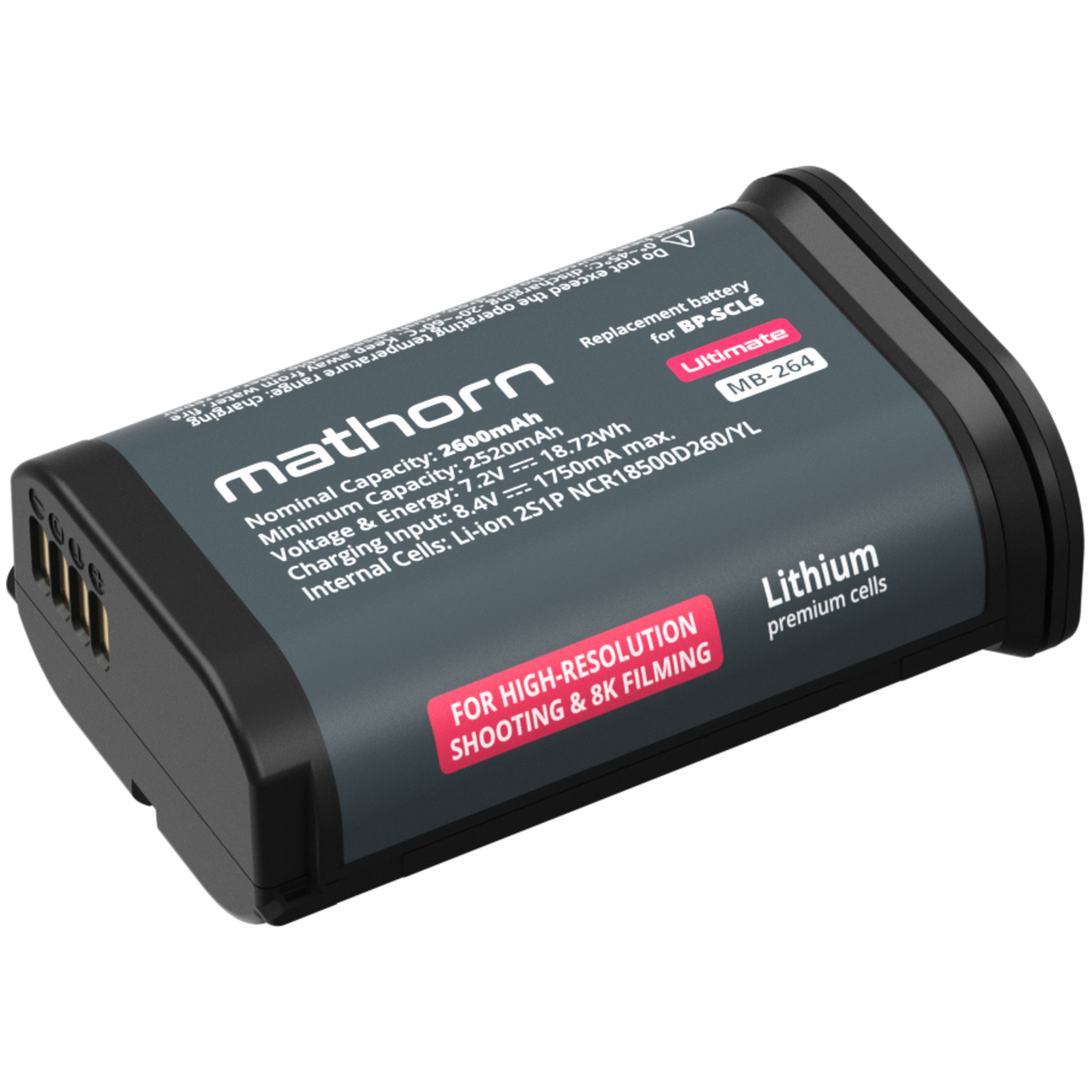 Mathorn Akku MB-264 Ultimate 2600mAh für Leica BP-SCL6