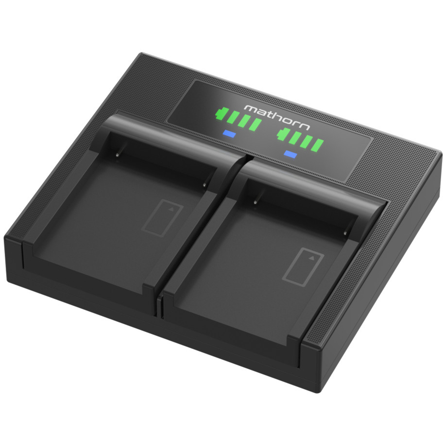 Mathorn Zweikanal-Ladegerät MBC-DX240 für OM System BLX-1 Akkus